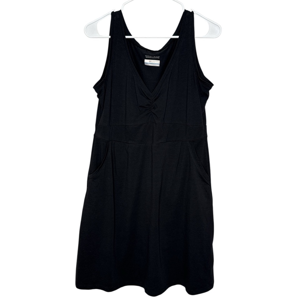 Columbia Women's Black V-Neck Mini Sleeveless Dress Large